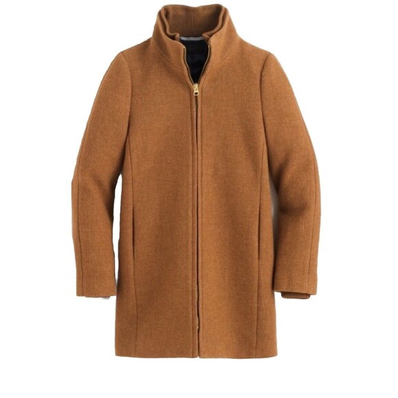J.CREW Jackets & Blazers - J Crew NWT Coat Jacket Tan Brown Italian Wool Stadium Cloth NELLO GORI